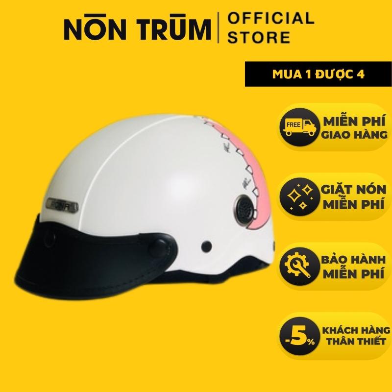 Mũ bảo hiểm nửa đầu RONA R5 sơn tem KHỦNG LONG freesize vòng đầu 55-58cm