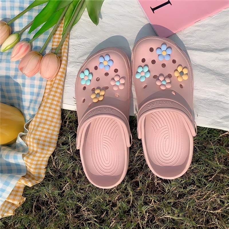 Dép Nhựa Kèm Hoa Cài - DEP1118