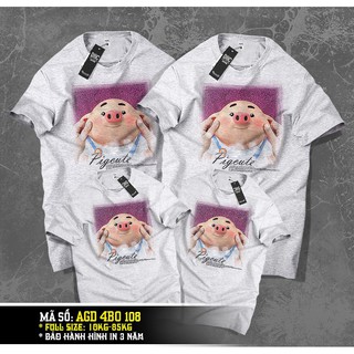 Áo thun gia đình Cao cấp và giá rẻ in hình con heo cực dễ thương - CUTE 16