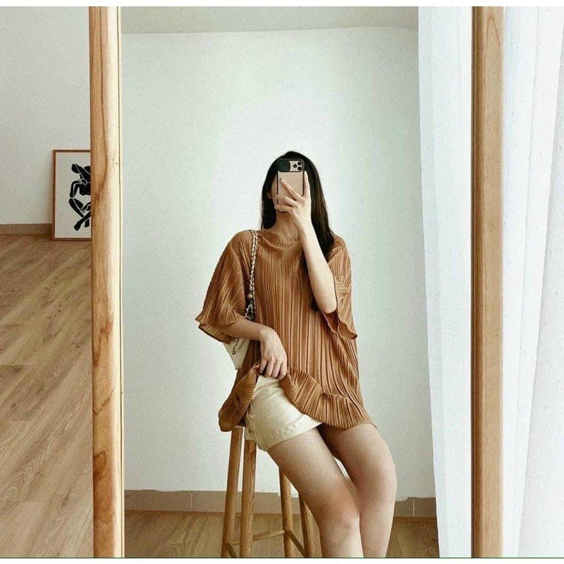 Áo bầu xinh - Áo bầu công sở kiểu chất Thô mềm đẹp mặc nhà mát