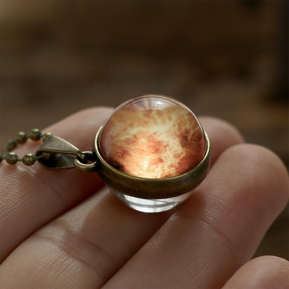 Vòng cổ Hai Mặt Hình Hệ Mặt Trời Galaxy Độc Đáo