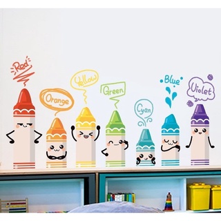 Decal dán tường bút chì màu - decal24h - dán tường trẻ em