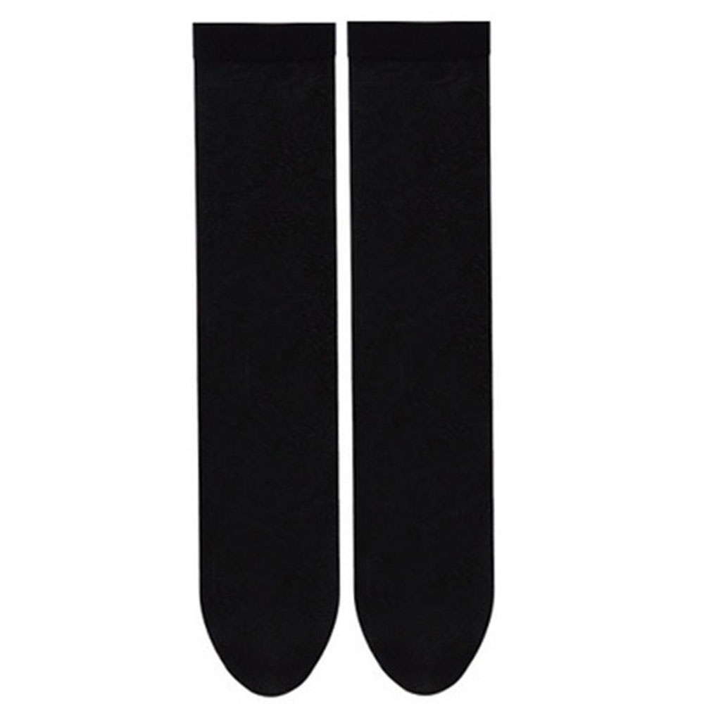 1 Đôi Vớ Cotton Dài Qua Gối Màu Trắng / Đen Thời Trang Gợi Cảm Cho Nữ
