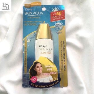 (CHÍNH HÃNG)Sữa Chống Nắng Hằng Ngày Dưỡng Trắng Sunplay Skin Aqua Clear White SPF 50+, PA++++ (25g)