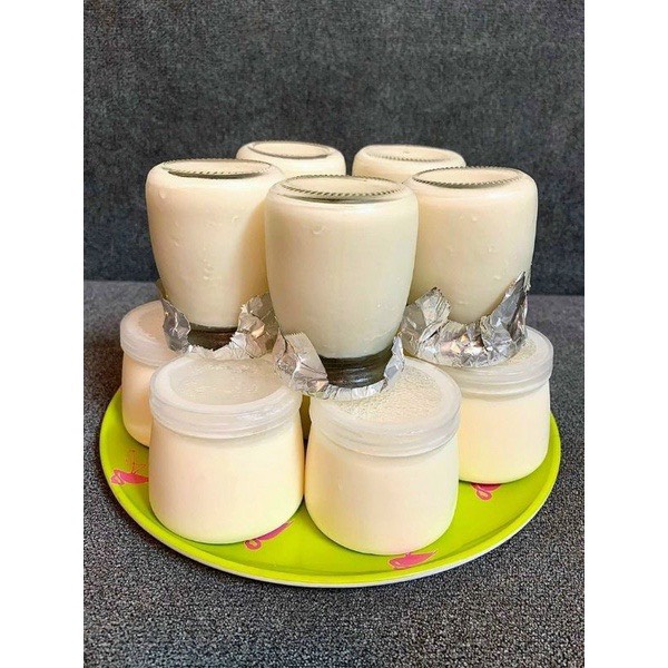 Combo 12 hũ thủy tinh làm sữa chua có nắp đậy loại đẹp