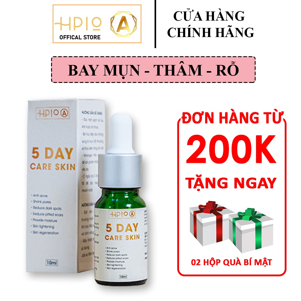 Serum giảm mụn thâm rỗ HPIO giúp giảm Mụn, giảm thâm, sáng da, cấp ẩm, tái tạo da hiệu quả sau 5 ngày