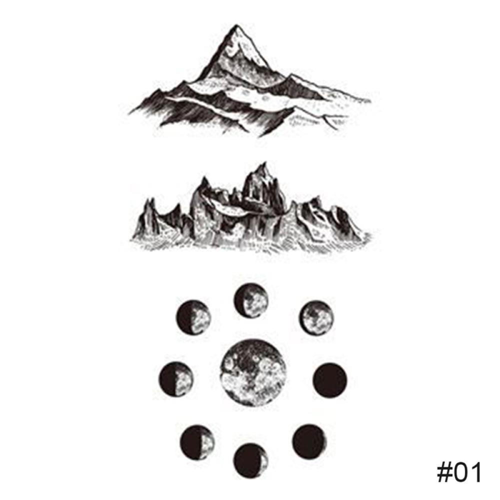 Hình Xăm Dán Trang Trí Cơ Thể Tạm Thời Chống Nước Lâu Trôi A7M4 Màu Đen