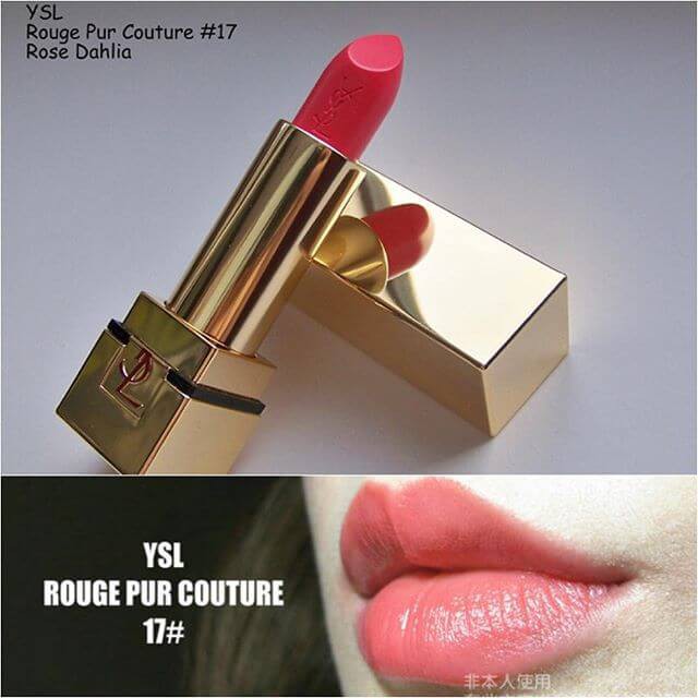 Son Lì YSL 17 Rose Dahlia Màu Cam Hồng