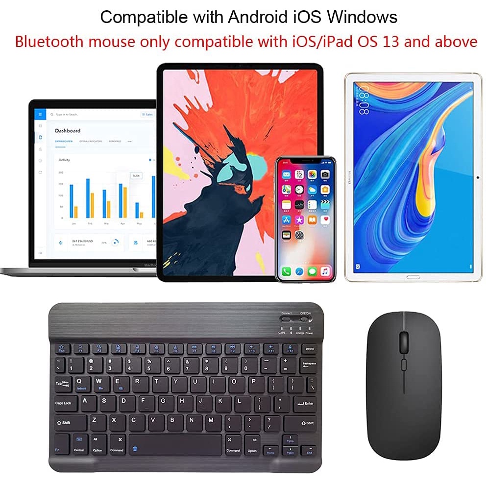 Bàn PhíM Bluetooth 2.4Ghz + ChuộT Bluetooth Không Dây 2.4Ghz Cho iPad / ios / android / MáY TíNh BảNg / desktop / ĐiệN ThoạI / ĐiệN ThoạI