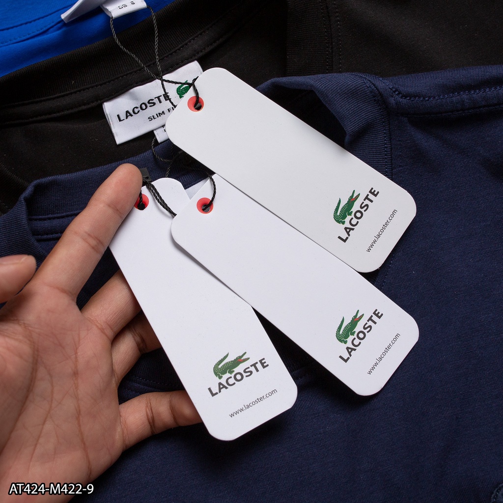 Áo thun thêu logo nổi cùng màu áo 100% Cotton AT424 - áo thun nam VNXK