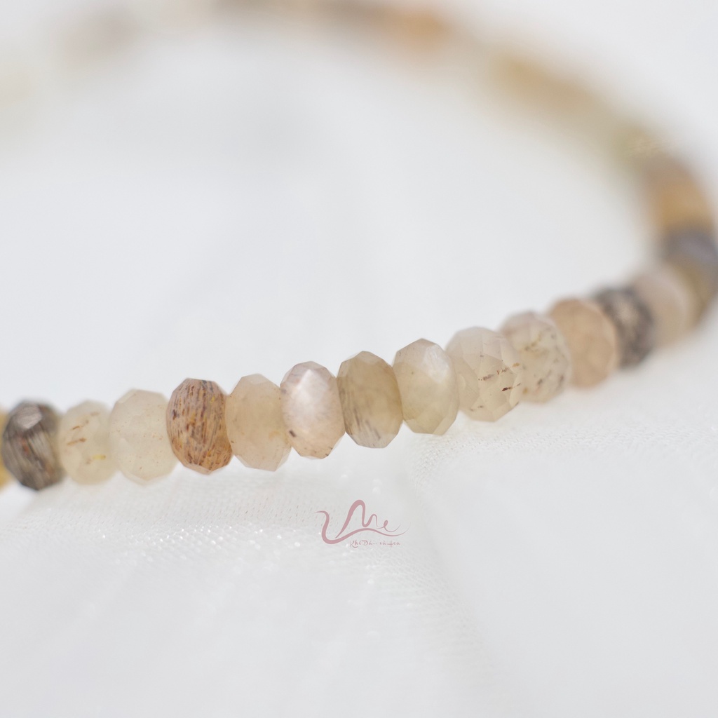 Vòng tay đá Mặt trời 5mm tự nhiên (Sunstone Bracelet Nature) thời trang phong thủy UME