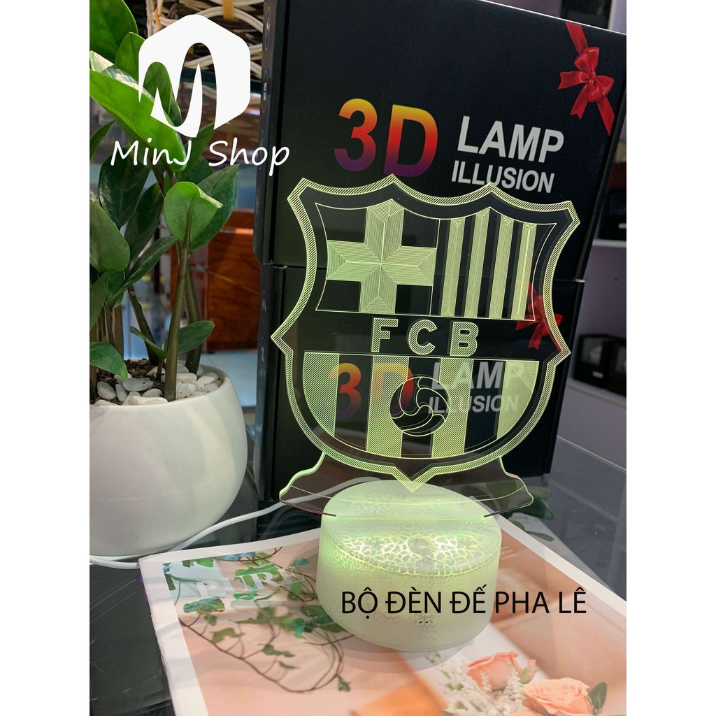 Đèn Ngủ 3D Barcelona FC | 16 Màu + Remote | MinJ Shop | Đèn Ngủ 3D Led