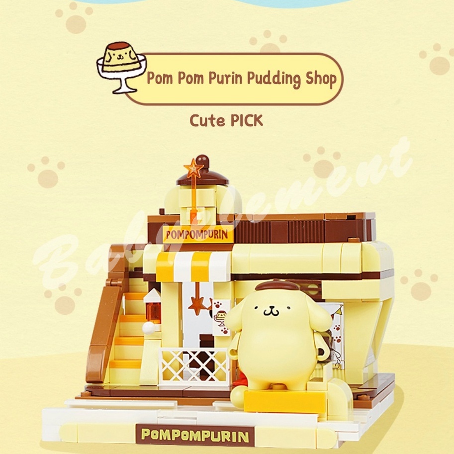Sanrio Đồ Chơi Lắp Ráp Đồ trang trí Ngôi Nhà Kem Melody DIY