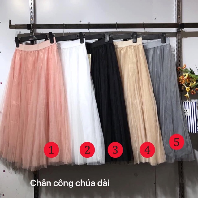 Chân váy công chúa dài qua gối - váy công chúa - chân váy dài qua gối Juka Shop