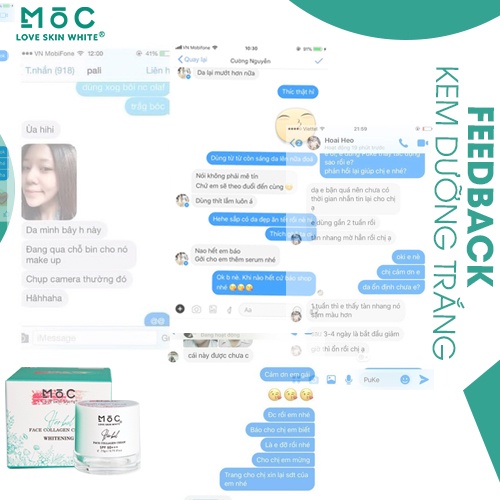 Kem dưỡng trắng, tái tạo và chống lão hóa da Collagen Mộc Love Skin White 20g
