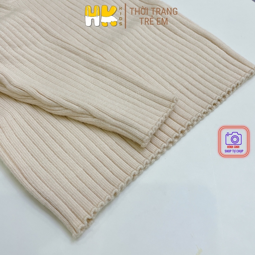 Bộ len cạp cao cho bé trai và gái từ 0-3 tuổi, chất len cao cấp mềm mịn đanh lì, nhiều màu sắc - HK KIDS (mã 0197)