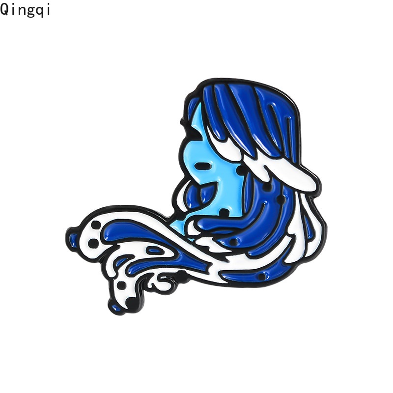 Ghim cài áo Miss Zoe hình cô gái thổi lửa nước mây tự nhiên tùy chọn