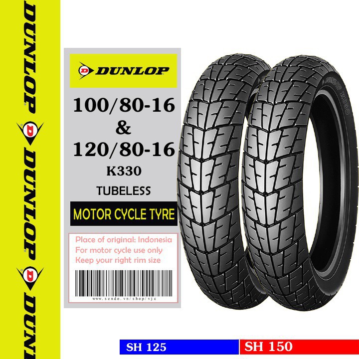 Cặp vỏ Dunlop Cho SH125/150, SH Ý, Shark