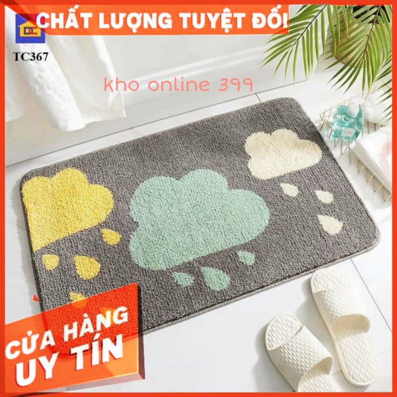 THẢM CHÙI CHÂN LÔNG CỪU 5D [RẺ VÔ ĐỊCH] thảm trang trí, thảm lau chân, thảm chân chống trượt mềm mại siêu thấm 40x60