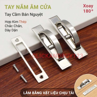 Tay Nắm Âm Tủ Lật Xoay 180º Cao Cấp - Dùng Làm Tay Kéo Cho Cửa, Tủ, Ngăn Kéo
