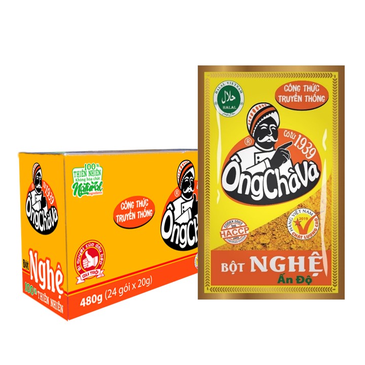Lốc Bột Nghệ Ông Chà Và 20g (24 gói/lốc)
