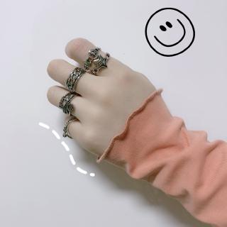Nhẫn Hở Khắc Chữ Mặt Cười Thời Trang Cho Cặp Đôi
