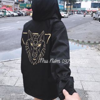Áo khoác kaki lưng đầu sói