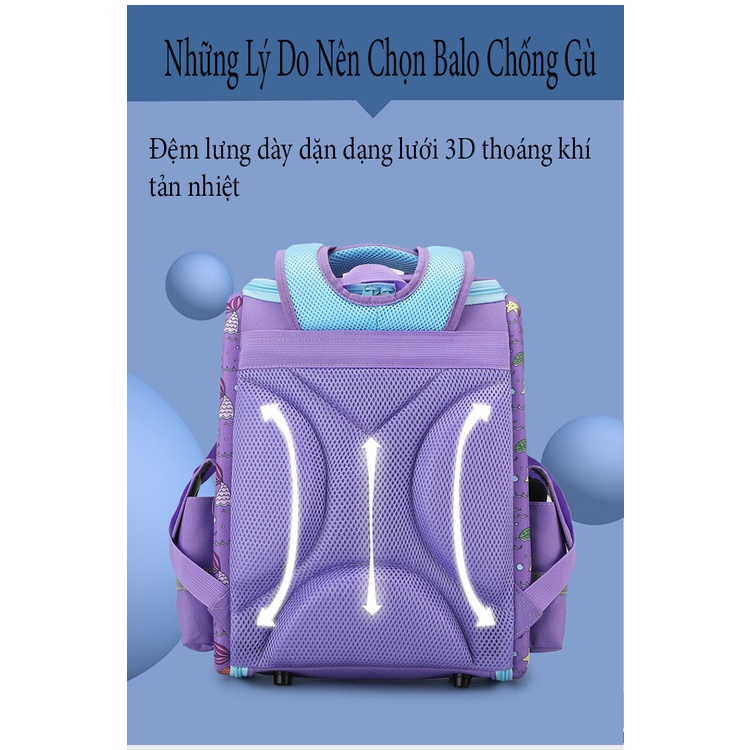 [ Cam kết - Hàng loại I ] balo chống gù cho bé cặp sách dành cho học sinh tiểu học nhẹ chắc chắn thoáng khí cho bé