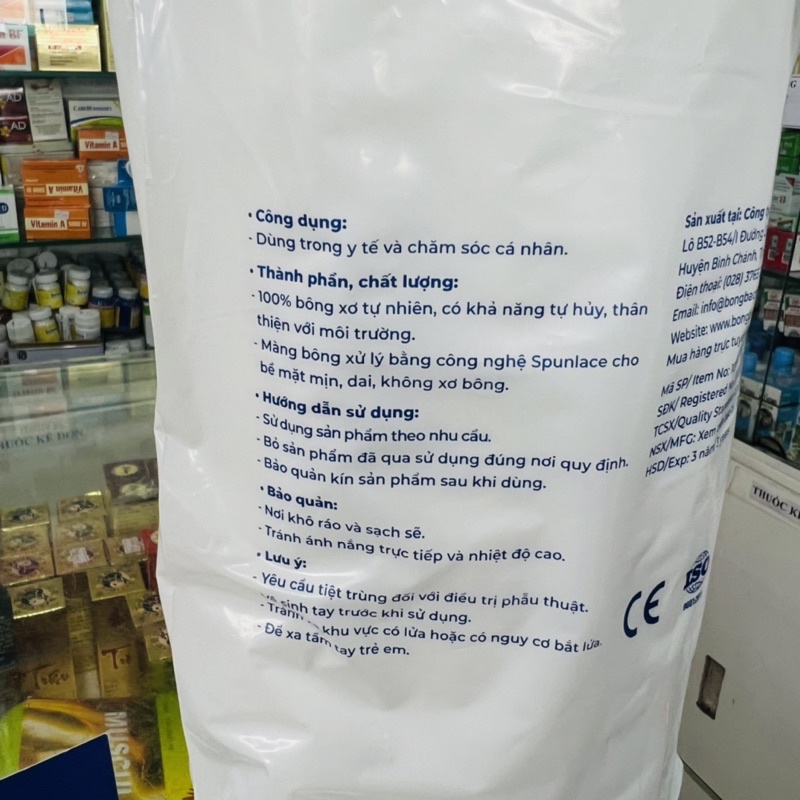 ✅ [Chính Hãng] Bông Gòn Y Tế  Bạch Tuyết 1 KG, Mịn Sạch Tinh Tế , Thấm Nước , 100% Cotton, Không Xơ Bông