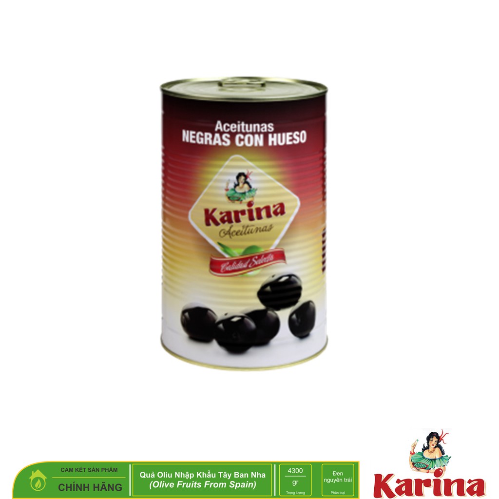 Quả Oliu Đen Nguyên Trái Hiệu Karina 4300gr - Nhập Khẩu Tây Ban Nha | BigBuy360 - bigbuy360.vn