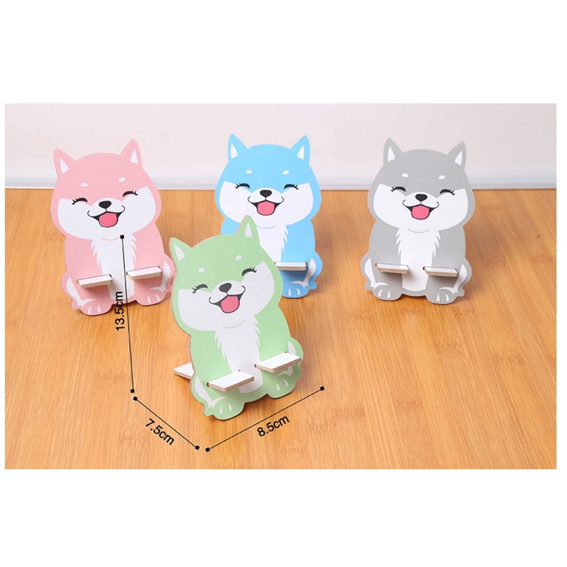 Giá đỡ điện thoại, máy tính bảng làm bằng chất liệu gỗ hình động vật cute dễ thương, nhỏ nhắn xếp gọn mang theo mọi nơi