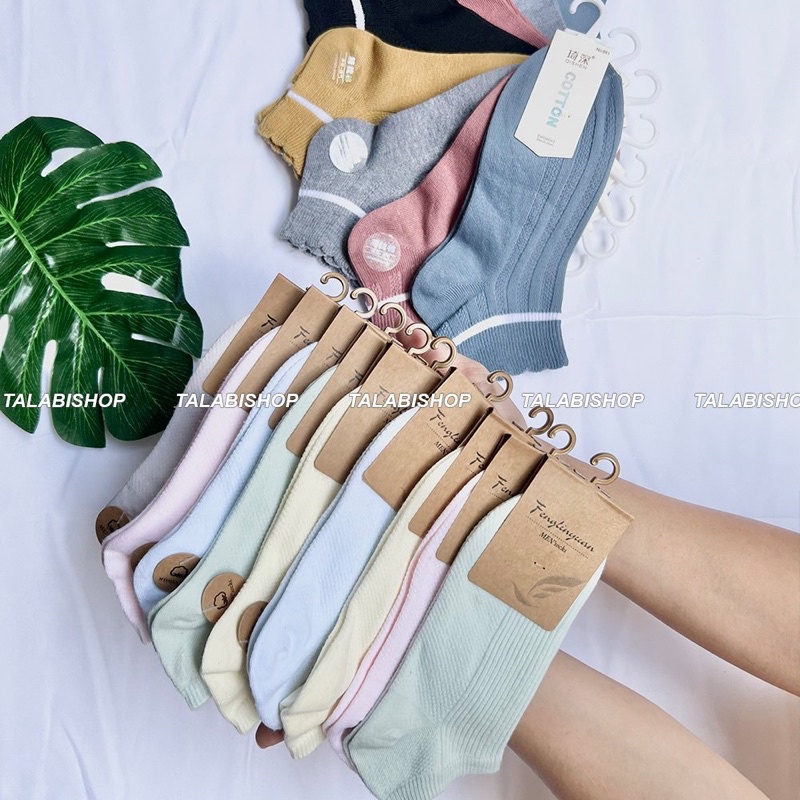 Tất vớ nữ, thể thao COTTON cổ ngắn NHIỀU MÀU thời thượng, dễ phối giày Talabishop