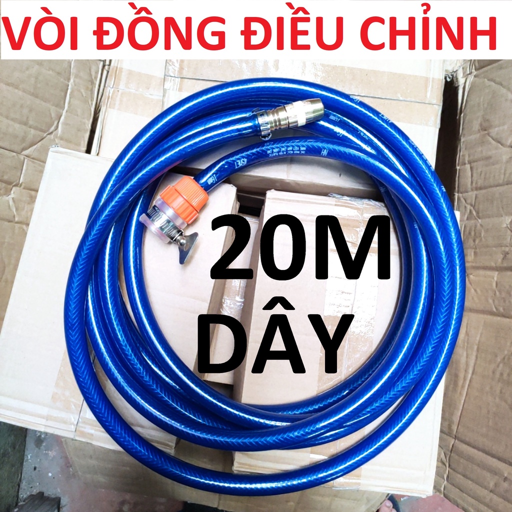 20m dây + vòi tưới cây đồng thau, điều chỉnh tia nước, vòi rửa xe, tưới cây đa năng