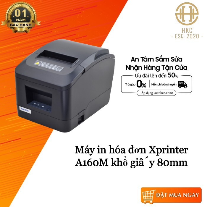 Máy in hóa đơn Xprinter A160M khổ giấy 80mm