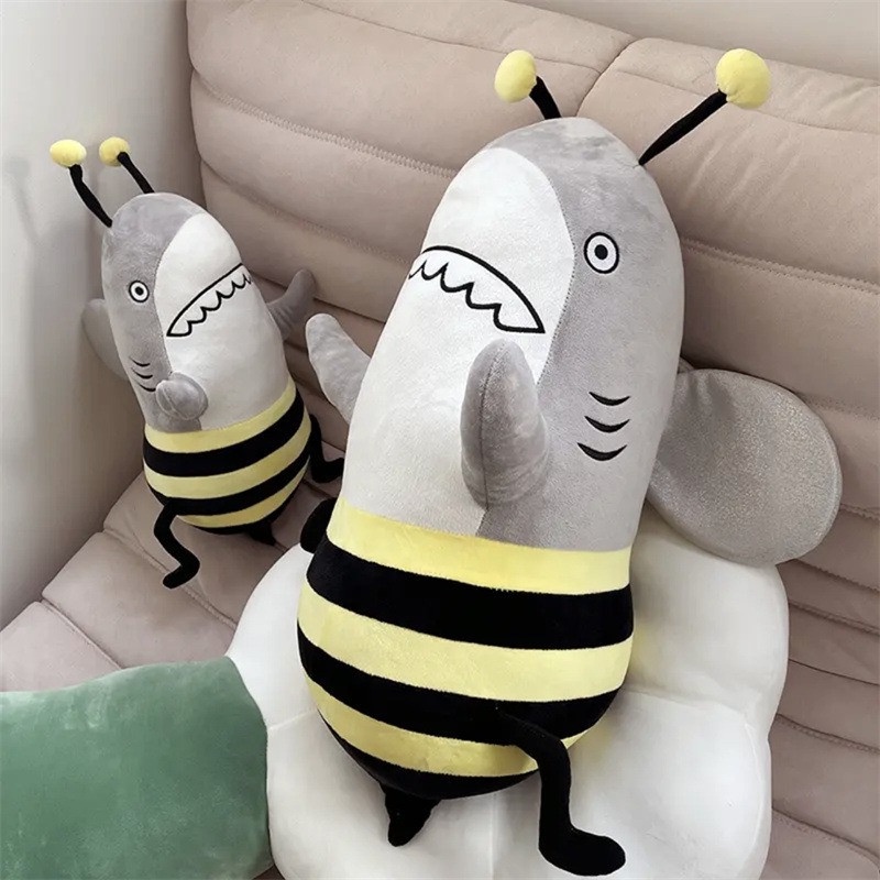 Cá mập nhồi bông cosplay ong, ngựa, chó, mèo,.. ngộ nghĩnh hài hước, chất liệu êm ái, trang trí, quà tặng bạn bè-Ráp