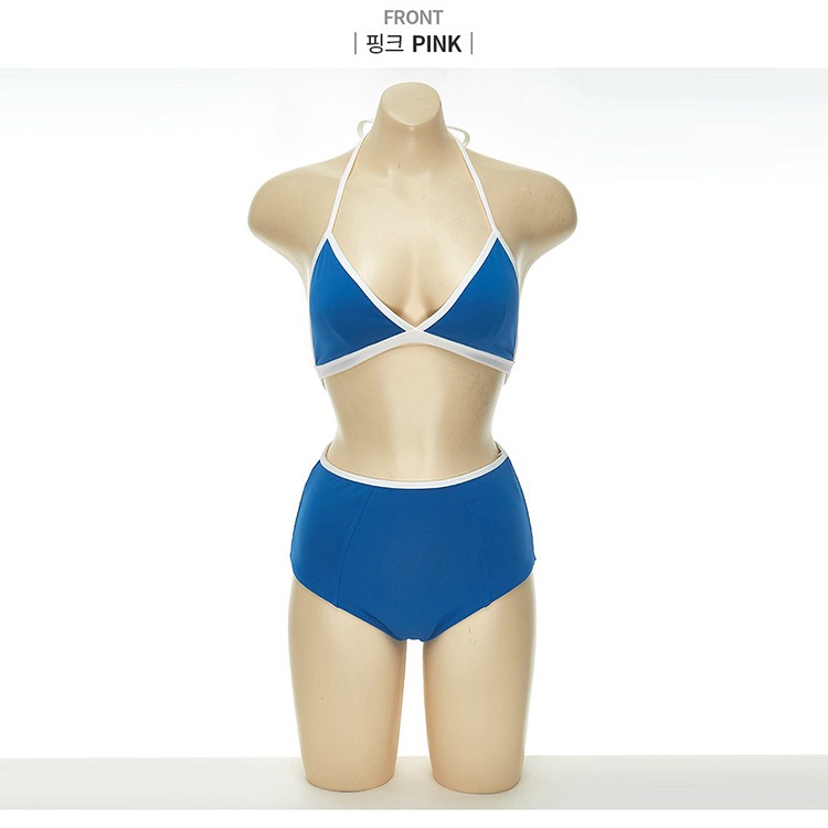 Bikini hai mảnh hai dây viền trắng hở lưng nhiều màu - M014 - Mermaid