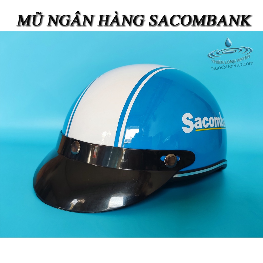 Nón Bảo Hiểm Ngân Hàng Sacombank - Mũ Bảo Hiểm Nửa Đầu Khuyến Mãi