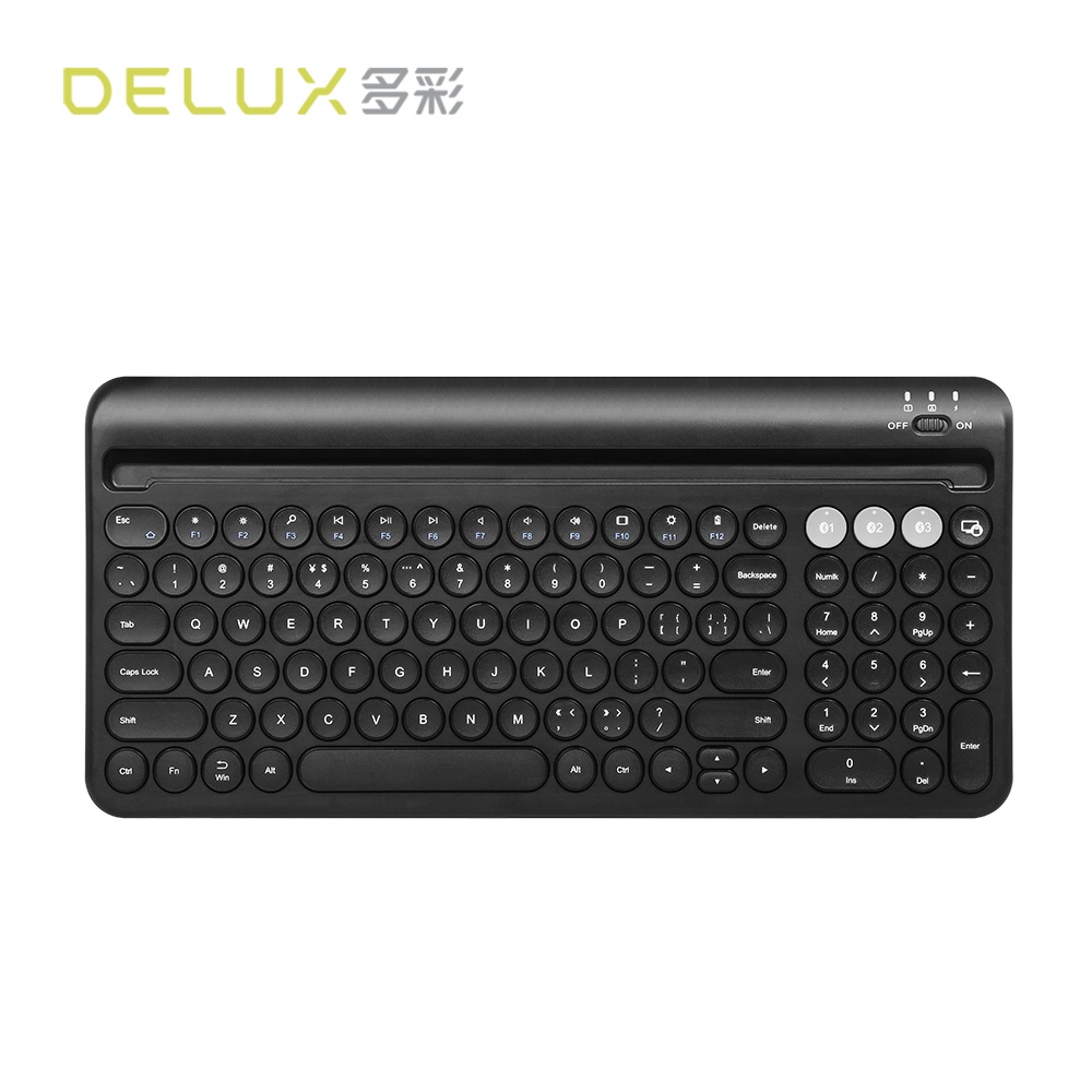 Bàn phím không dây Delux K2212V 100 phím có thể sạc lại dành cho Windows Mac