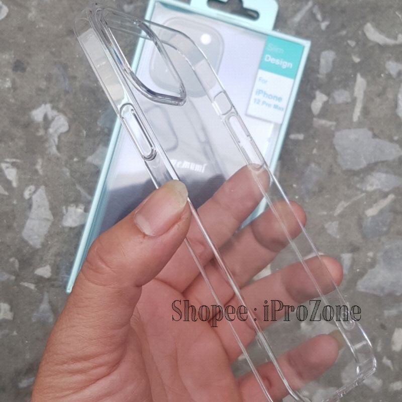 Ốp lưng trong siêu mỏng cho iP 14 Promax , 13 Promax ,12 ProMax,chống ố vàng , siêu nhẹ chính hãng Memumi