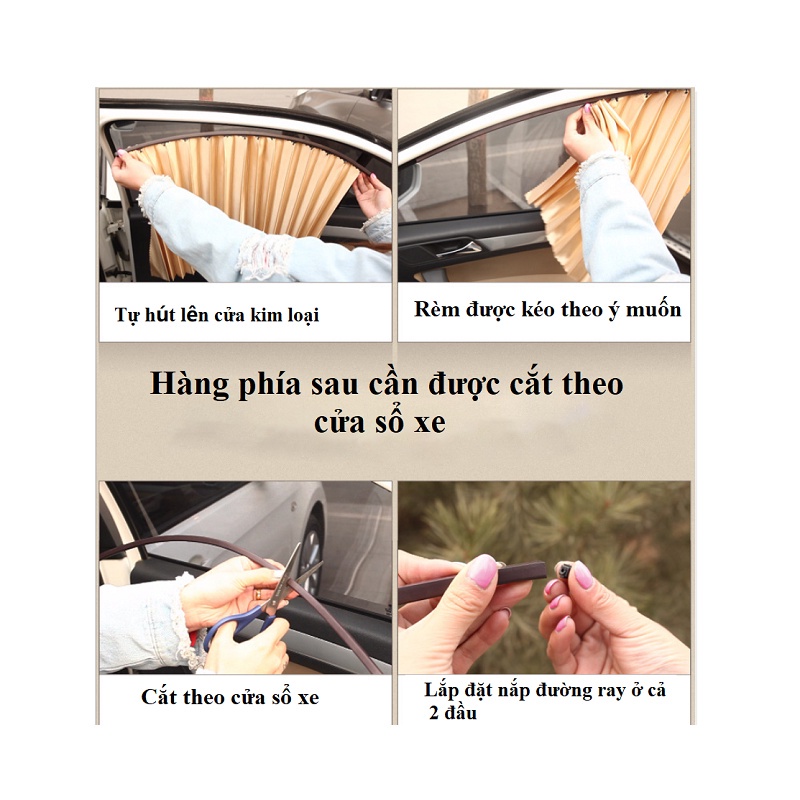 Bộ Rèm Vải Che Nắng Cánh Cửa Thông Minh Trên Xe Hơi