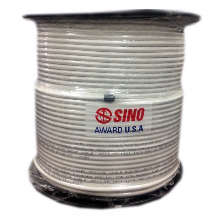 Dây cáp TV RG6 (5C-FB) 0.75OHM USA/JAPAN Standard cao cấp Sino ( làm sẵn 2 jack xoáy 5C ) - Điện Việt