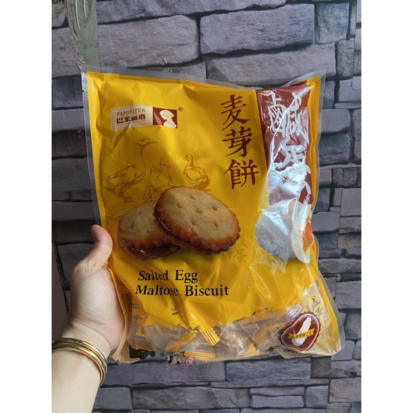 Bịch 500g bánh quy trứng muối Đài Loan