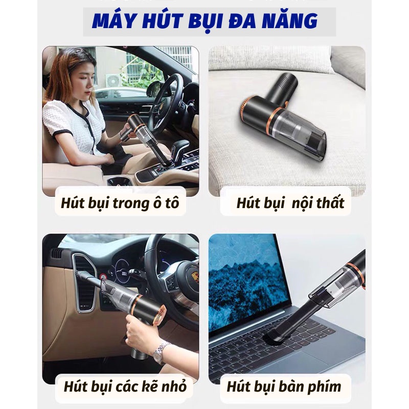Máy Hút Bụi Mini Máy Hút Bụi Không Dây Cầm Tay Đa Chức Năng Siêu Tiện Dụng Gia.dung.hoang.anh