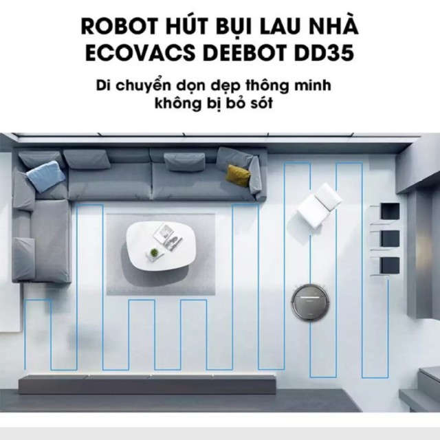 [SIÊU BỀN] Robot Hút Bụi Lau Nhà Tự Động Ecovacs Deebot DD35 Hàng Trưng Bày-Thava Shop