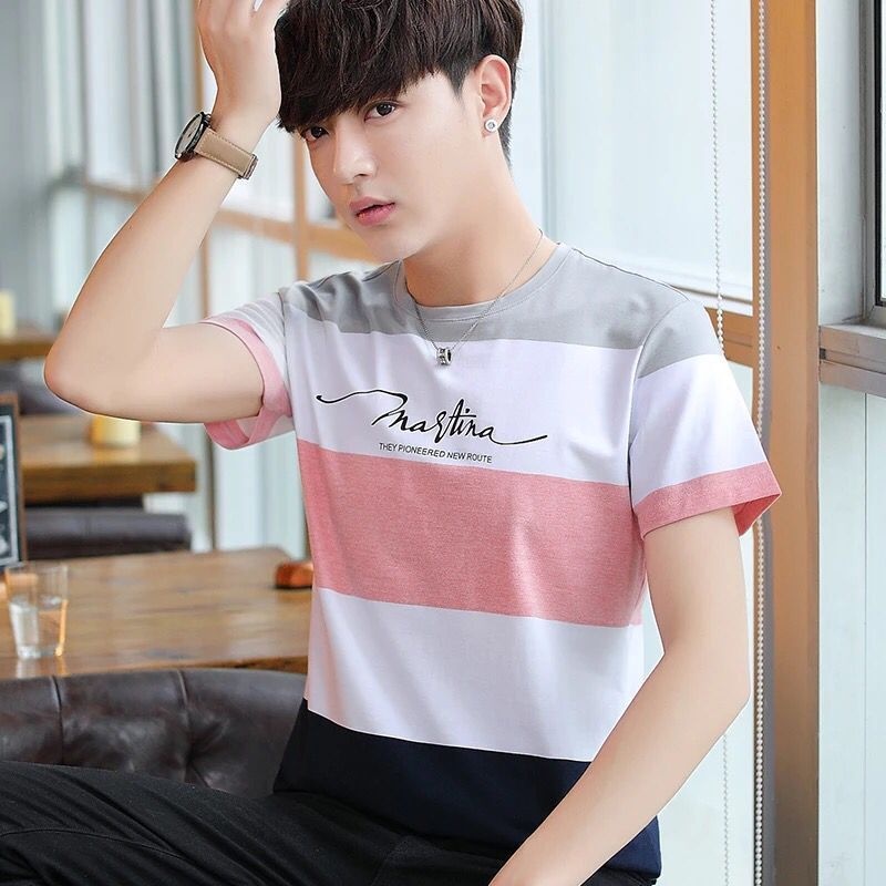 Áo Thun Tay Ngắn Cổ Tròn In Họa Tiết Thời Trang Mùa Hè Cho Nam