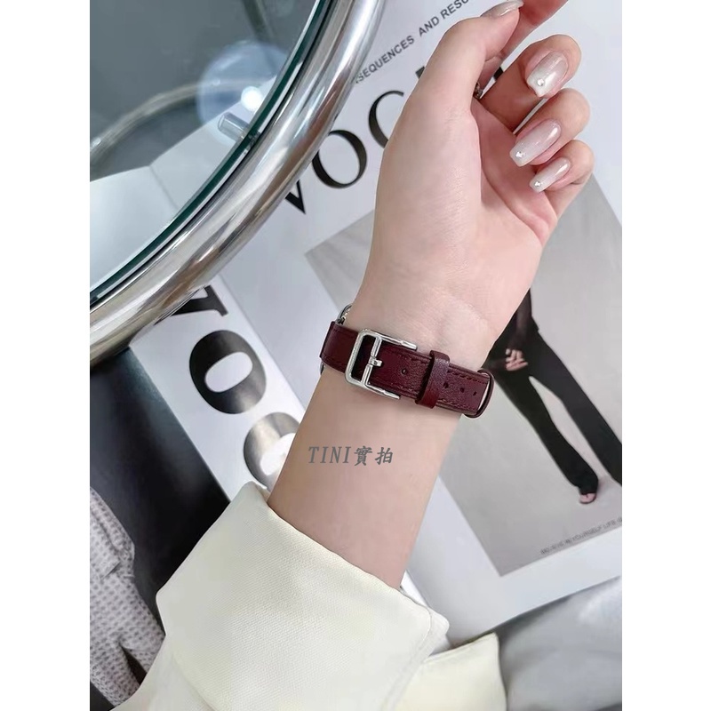 Dây Đeo Thay Thế Bằng Da Mỏng Cho Đồng Hồ Apple Watch Series 8 7 6 5 4 3 SE S8 Ultra 49mm 41 42 40mm 44mm 45mm