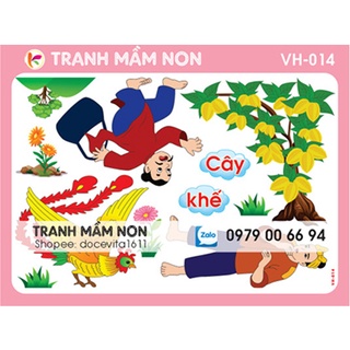 Decal mầm non- Tranh Cây Khế VH-014 khổ lớn 127x80