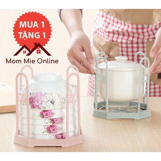 Kệ nhựa úp chén, kệ nồi mini