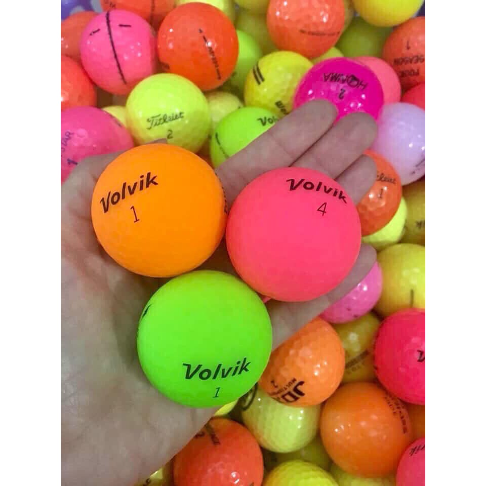 COMBO 10 BÓNG GOLF MÀU TỔNG HỢP CÁC HÃNG ĐỘ MỚI 95%