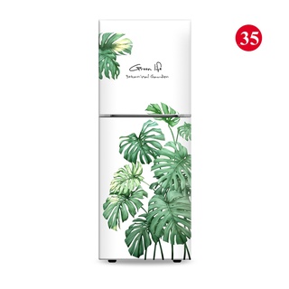 Miếng dán decal tủ lạnh lá cây nhiệt đới (35)
